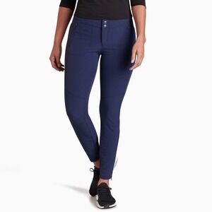 KÜHL Transcendr Skinny Pants Indigo Women's 14 Nylon Stretch Outdoor Travel Zip